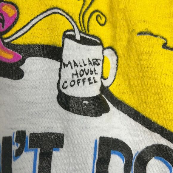 I Dont Do Mornings T Shirt Mens Size XL Vintage 90s Bahamas Coffee Single Stitch - Picture 4 of 10